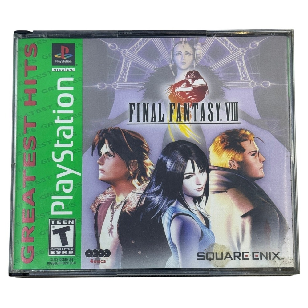 Final Fantasy VIII PS1 Sony PlayStation Greatest Hits 4-Disc Set SLUS-00892GH